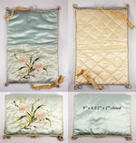 Antique French Silk on Silk Embroidery Packing Pouch for Lingerie, c. 1900-1920, VGC