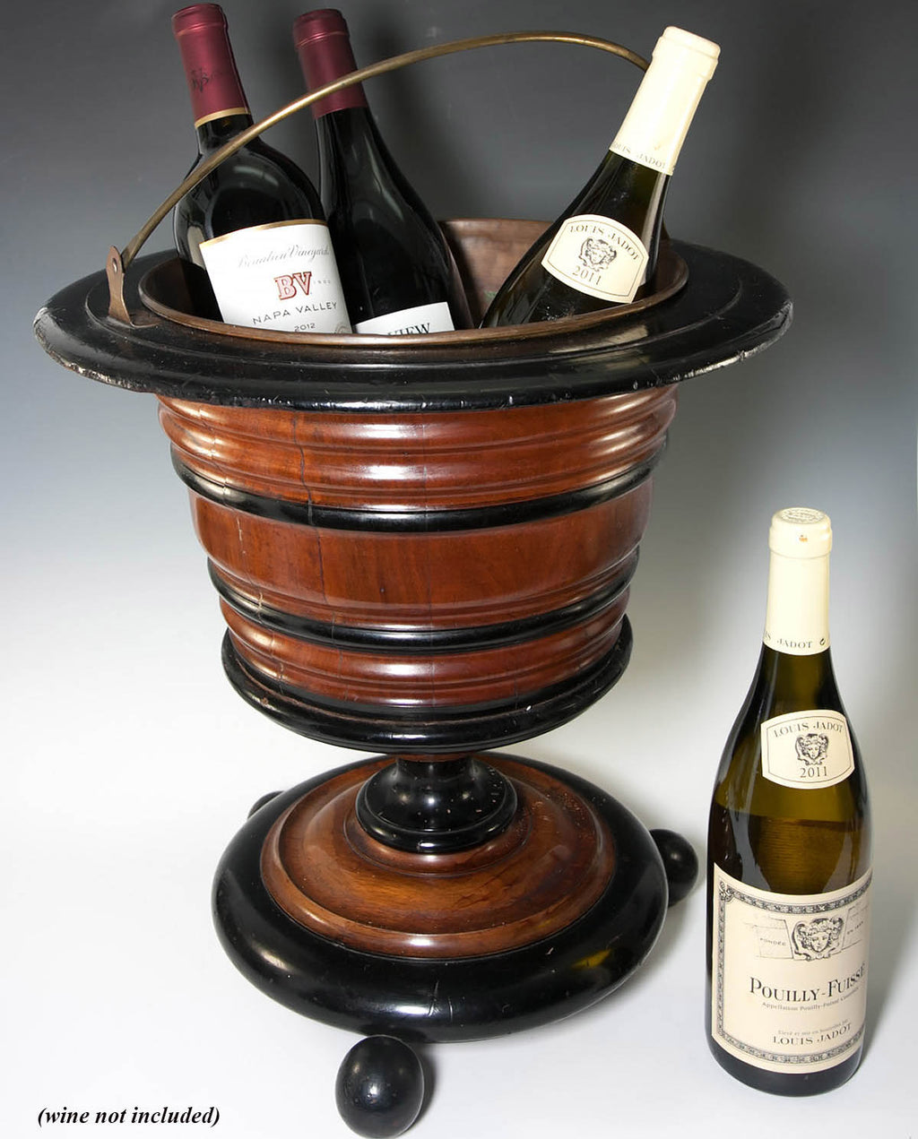 Antique Victorian Era Turned Wood "Dutch Teapot Stove", Or Jardiniere or Wine Cooler