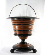 Antique Victorian Era Turned Wood "Dutch Teapot Stove", Or Jardiniere or Wine Cooler