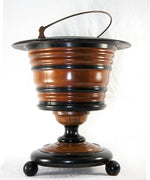 Antique Victorian Era Turned Wood "Dutch Teapot Stove", Or Jardiniere or Wine Cooler