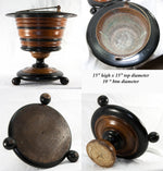 Antique Victorian Era Turned Wood "Dutch Teapot Stove", Or Jardiniere or Wine Cooler