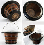 Antique Victorian Era Turned Wood "Dutch Teapot Stove", Or Jardiniere or Wine Cooler