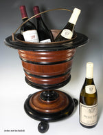 Antique Victorian Era Turned Wood "Dutch Teapot Stove", Or Jardiniere or Wine Cooler