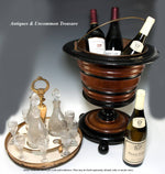 Antique Victorian Era Turned Wood "Dutch Teapot Stove", Or Jardiniere or Wine Cooler