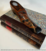 Antique French Hand Carved 6.5" Long Shoe or Boot Snuff Box, Pique, Earliest 19th Century