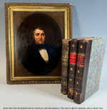 Antique Artist Signed "Kindermann" Portrait Miniature in Oil on Copper Plate, Framed, Dated 1854