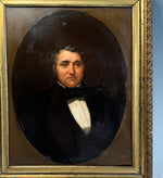 Antique Artist Signed "Kindermann" Portrait Miniature in Oil on Copper Plate, Framed, Dated 1854