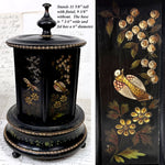 Antique French Mechanical Carousel Style Cigar Caddy or Presenter, Bird & DragonFly