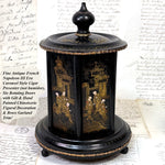 Antique Napoleon III Mechanical Carousel Style Cigar Caddy or Presenter, Chinoiserie