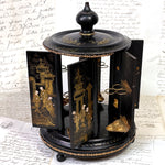 Antique Napoleon III Mechanical Carousel Style Cigar Caddy or Presenter, Chinoiserie