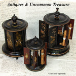 Antique Napoleon III Mechanical Carousel Style Cigar Caddy or Presenter, Chinoiserie