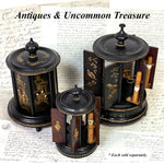 Antique Napoleon III Mechanical Carousel Style Cigar Caddy or Presenter, Chinoiserie