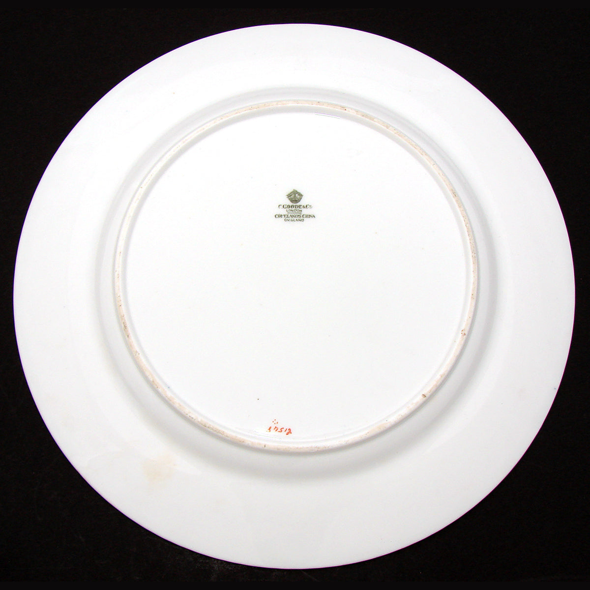 Antique T. Good & Co. Copelands China 9" Plate Pair, Raised Gold Enamel & Cobalt