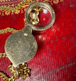 Antique to Vintage 14k Gold Jeweler's Loupe, Folding and with Bale for Pendant or Chain Jewelry