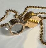 Antique to Vintage 14k Gold Jeweler's Loupe, Folding and with Bale for Pendant or Chain Jewelry