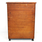 Antique Victorian Era 13.5" Miniature Armoire, Doll Sized Cabinet & Chest of Drawers