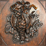 PAIR Antique Victorian 24.5" Carved Architectural Furniture Doors, Panels: Hunt