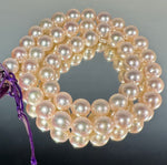 Antique Loose 8 + mm Akoya Pearls, 46 in All and 16" Long Strand, Need to be Strung, 8mm