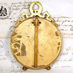 Antique French Gilt Bronze Ormolu 5.25" Picture Frame, Louis XVI Bow & Ribbon Top