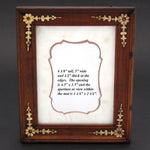 Antique French Empire Revival Style 6 1/8" Picture Frame, Wood with Gilt Appliques