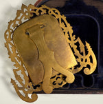 Stunning Young French-English Woman Portrait Miniature, c.1815 Fine Antique Easel Frame in Original Leather Case