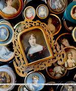 Stunning Young French-English Woman Portrait Miniature, c.1815 Fine Antique Easel Frame in Original Leather Case