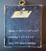 Museum Quality Mid-18th Century Antique French Portrait Miniature in Dore Bronze Frame