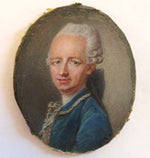 Museum Quality Mid-18th Century Antique French Portrait Miniature in Dore Bronze Frame
