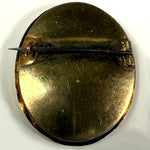 Rare Early 1800s Antique French Portrait Miniature Brooch, Child, Little Boy Holding French Toy