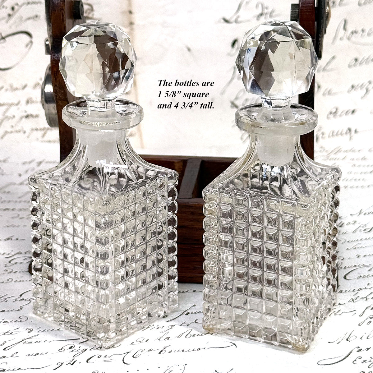 Antique English Victorian Oak & SP Miniature Liquor Tantalus, Perfume Caddy or Salesman's Sample