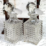 Antique English Victorian Oak & SP Miniature Liquor Tantalus, Perfume Caddy or Salesman's Sample