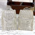 Antique English Victorian Oak & SP Miniature Liquor Tantalus, Perfume Caddy or Salesman's Sample