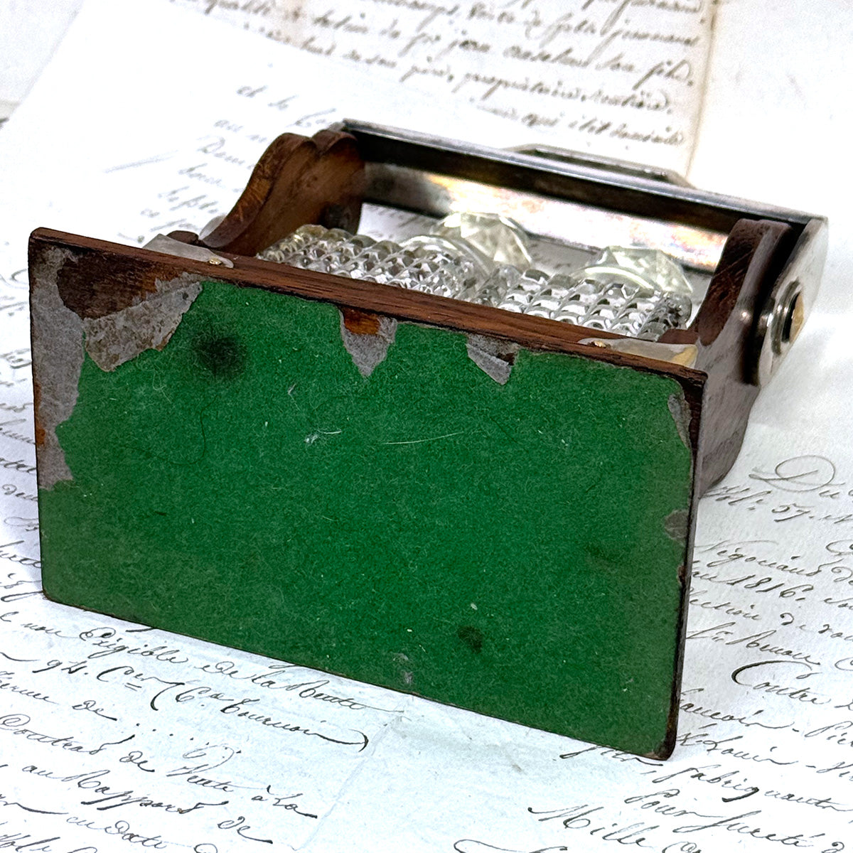 Antique English Victorian Oak & SP Miniature Liquor Tantalus, Perfume Caddy or Salesman's Sample