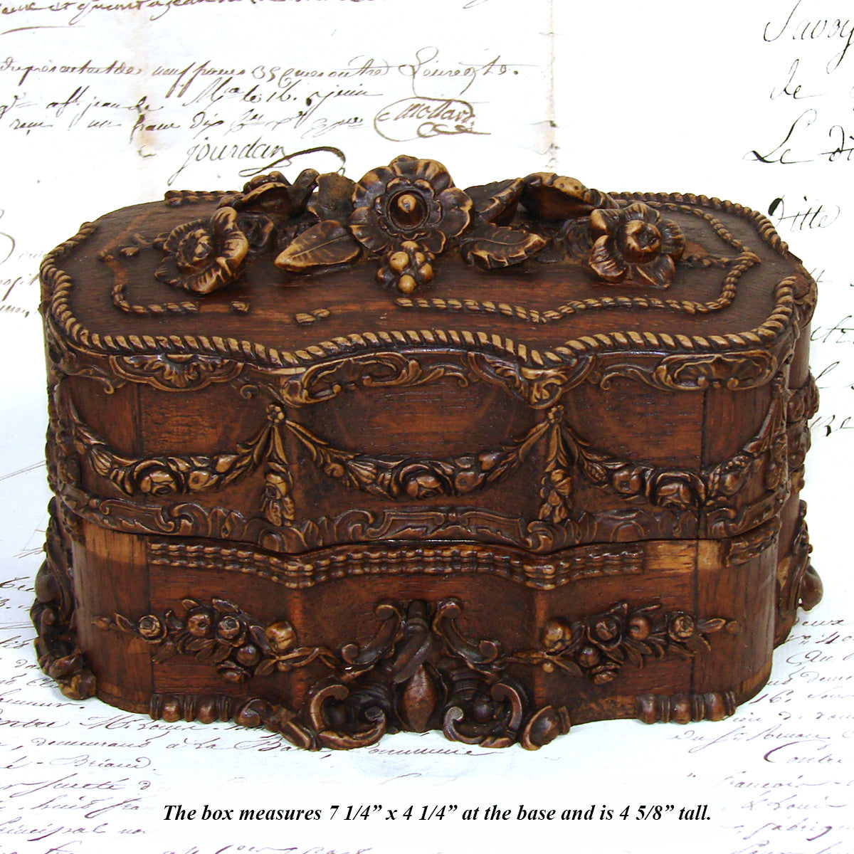 Antique French Victorian Era Triple Scent Caddy, Perfume Box, Gold Enamel Bottles