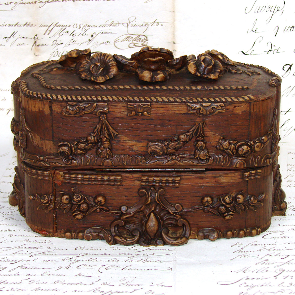 Antique French Victorian Era Triple Scent Caddy, Perfume Box, Gold Enamel Bottles