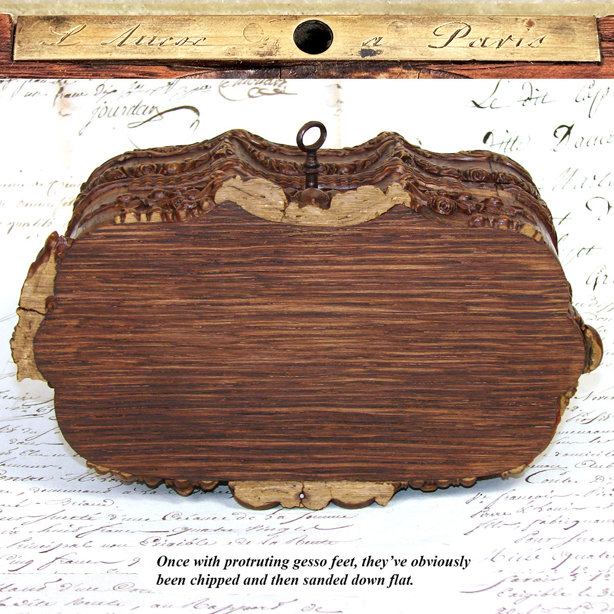 Antique French Victorian Era Triple Scent Caddy, Perfume Box, Gold Enamel Bottles