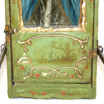 Rare Antique French Vernis Martin 12" Miniature Sedan Chair WITH Exquisite Original Doll, Palanquin, Chaise a Porteur