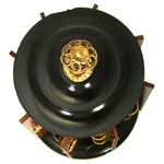 Antique French Victorian Era Cigar Presenter Caddy, Carousel Style, Bronze Finial