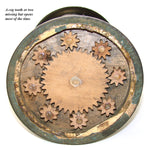 Antique French Victorian Era Cigar Presenter Caddy, Carousel Style, Bronze Finial