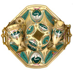 Antique French c. 1850-70 Empire Revival Style 5pc Tete-a-tete Sized Tea or Coffee Set, Swans