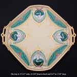 Antique French c. 1850-70 Empire Revival Style 5pc Tete-a-tete Sized Tea or Coffee Set, Swans