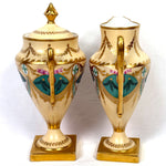 Antique French c. 1850-70 Empire Revival Style 5pc Tete-a-tete Sized Tea or Coffee Set, Swans