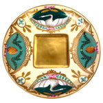 Antique French c. 1850-70 Empire Revival Style 5pc Tete-a-tete Sized Tea or Coffee Set, Swans