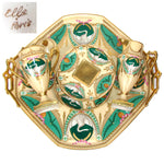 Antique French c. 1850-70 Empire Revival Style 5pc Tete-a-tete Sized Tea or Coffee Set, Swans