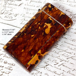 Antique Victorian Era Tortoise Shell & Pique Cigar Etui or Travel Tea Caddy - Tortoiseshell