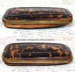 Antique French Cigar Case, Necessaire in Fine Tortoise Shell Pique - Tortoiseshell