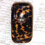 Antique French Cigar Case, Necessaire in Fine Tortoise Shell Pique - Tortoiseshell