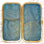 Superb Antique French Tortoise Shell & Pique Inlay 5.5" Cigar Case, Mother of Pearl Accents