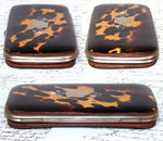 Quality Antique French Tortoise Shell Cigar or Spectacles Case, Original Interior