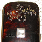 Antique French Tortoise Shell Cigar or Spectacles Case, Etui - Tortoiseshell & Pique
